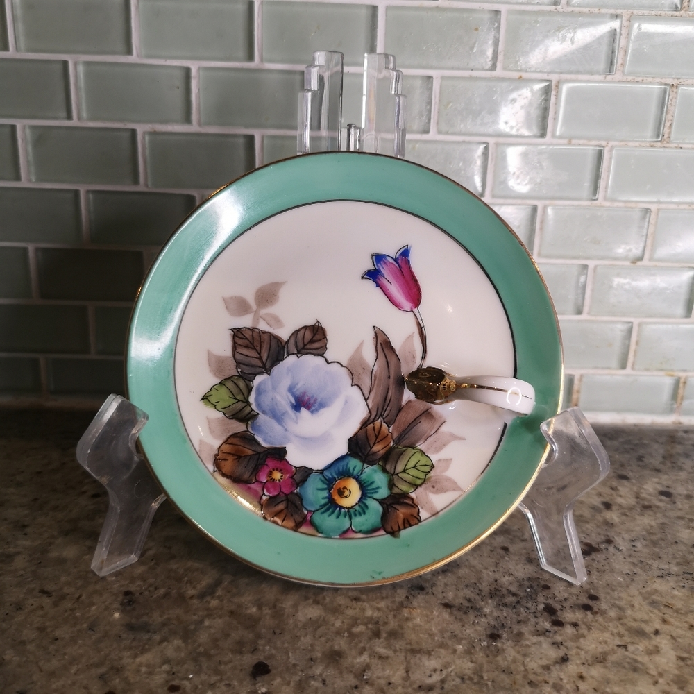 3 for$15 Vintage Noritake 5.5" Handed Painted Nappy Plate With One Handle Japan